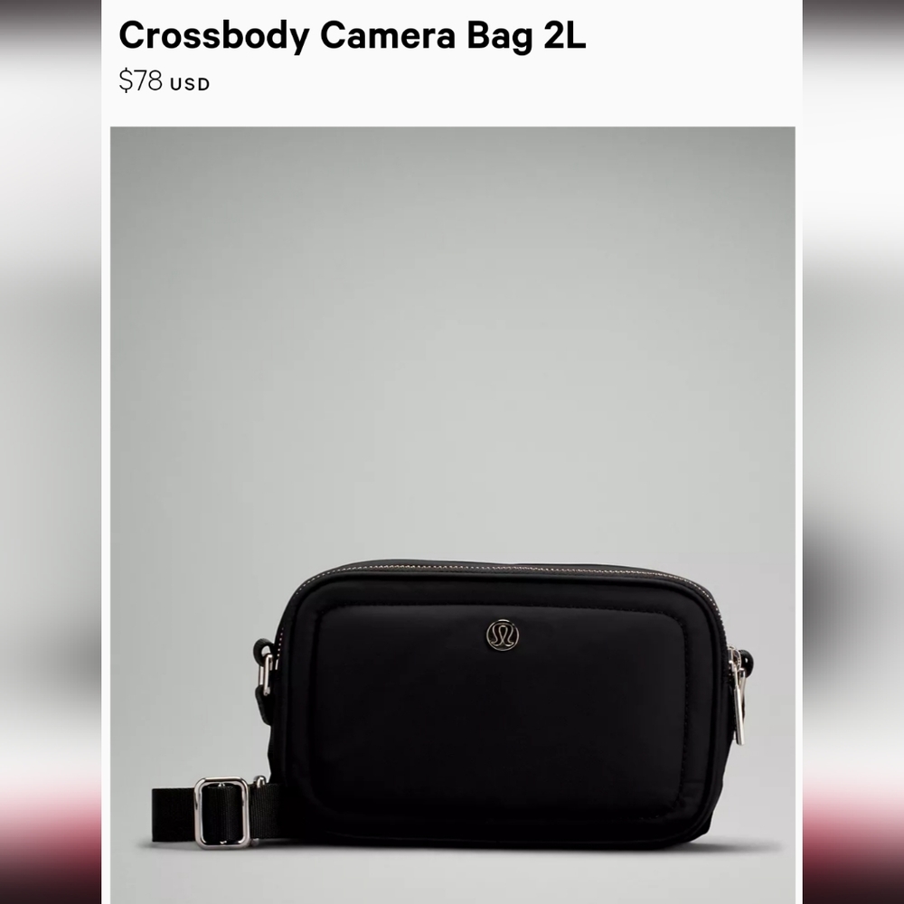 Lululemon Crossbody Camera Bag 2L - Black, NWOT